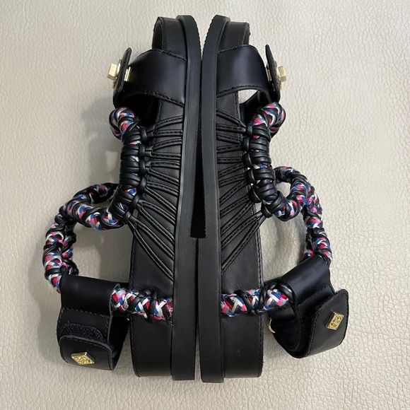 Sandro Women’s Helga Rope Cross Over Woven Cord Leather Sandal - EU 38/US 7.5 - Picture 7 of 9